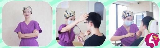 面诊治疗中的曹洪医生 面诊治疗中的曹洪医生