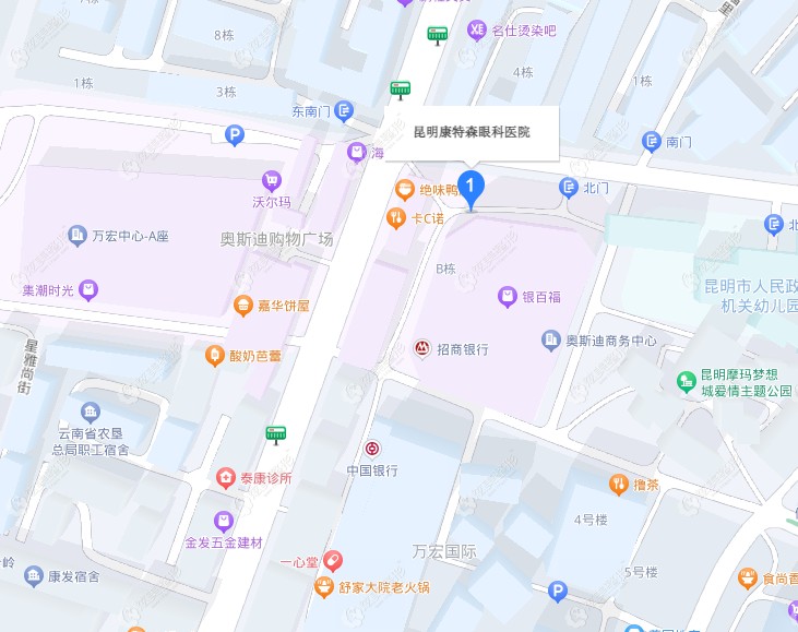 昆明康特森眼科医院地址 昆明康特森眼科医院地址